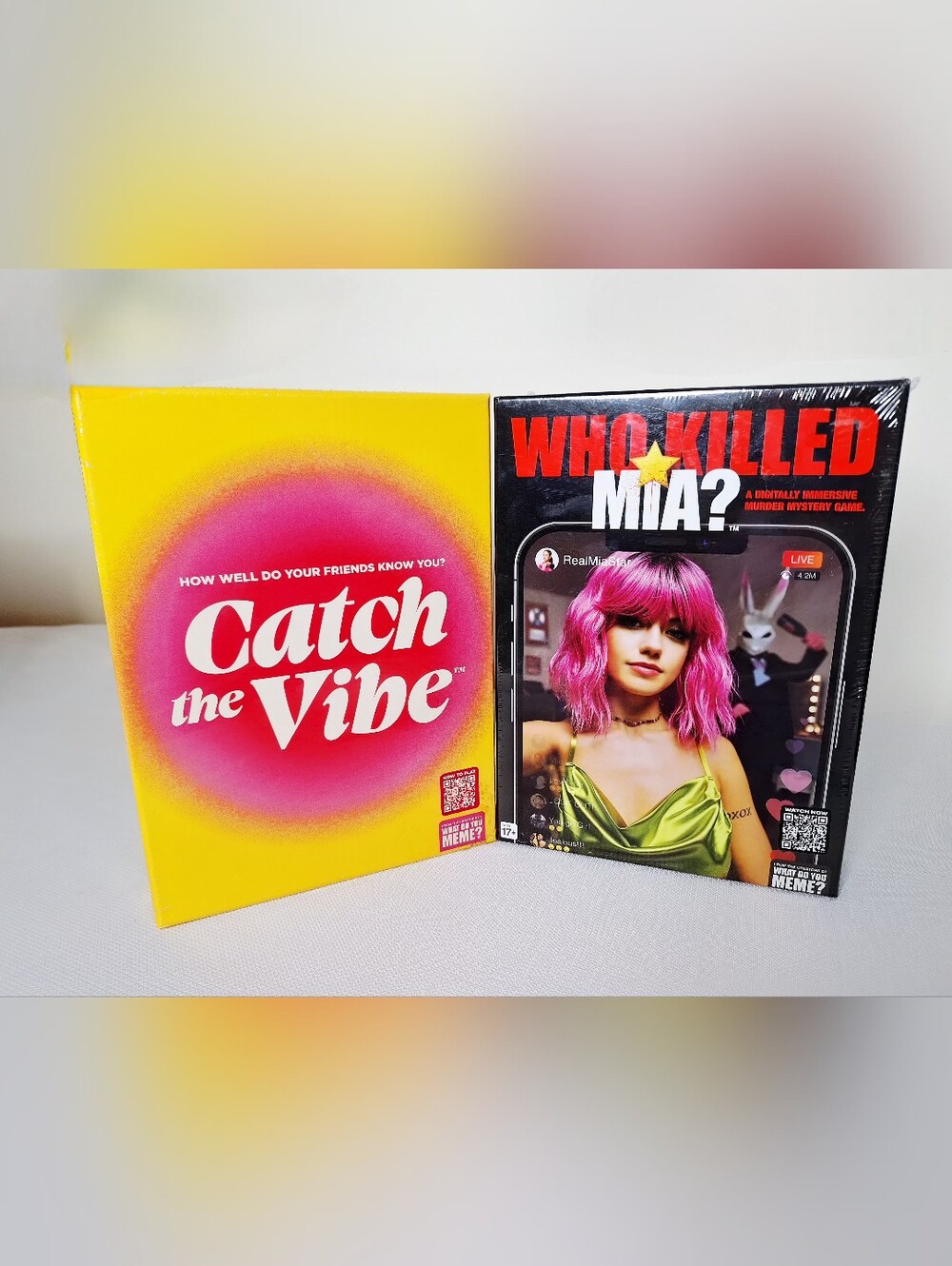 NIB Catch the Vibe & Who Killed Mia? Party, and Family  Game Night.